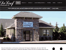 Tablet Screenshot of deloofconstruction.com